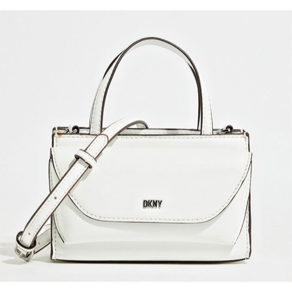 DKNY Women's White Crossbody Jeanne Small Tote Bag Purse MSRP $158 NWT